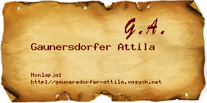 Gaunersdorfer Attila névjegykártya